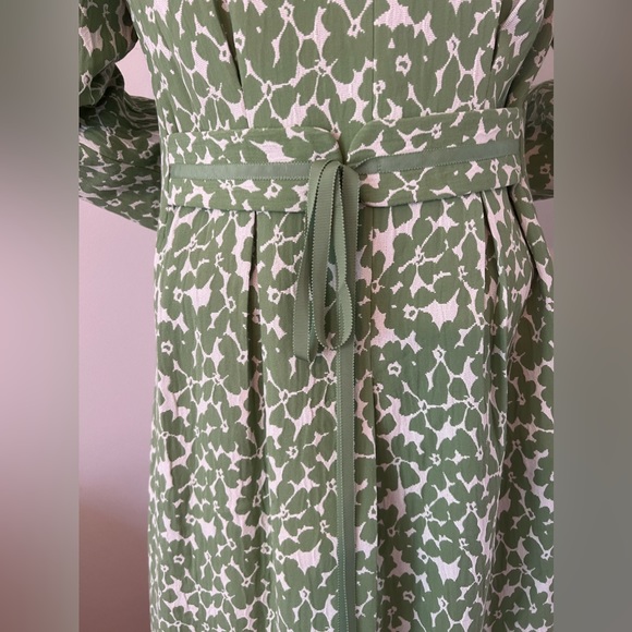 Nine West Floral Brocade One Button Single Breasted Trench Coat EUC - Picture 6 of 7